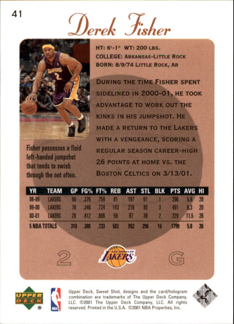 2001/2002 Sweet Shot (Upper Deck) Basketball - Picture 103 of 177