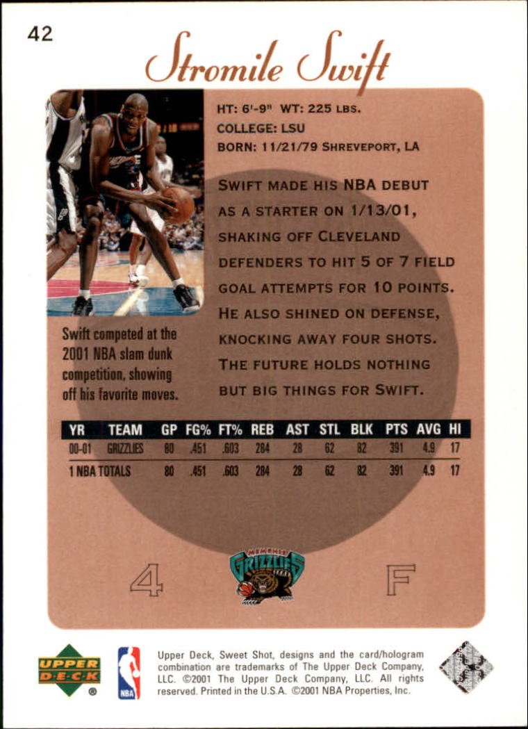 2001/2002 Sweet Shot (Upper Deck) Basketball - Picture 101 of 177