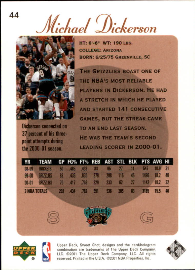 2001/2002 Sweet Shot (Upper Deck) Basketball - Picture 97 of 177