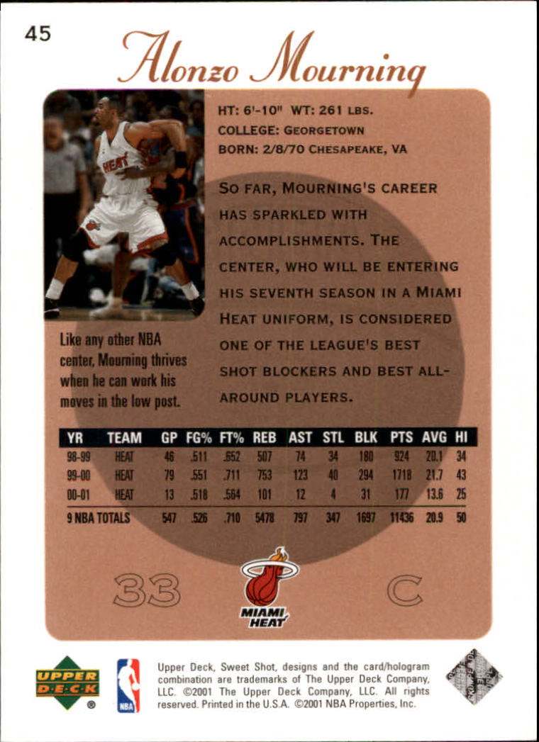 2001/2002 Sweet Shot (Upper Deck) Basketball - Picture 95 of 177