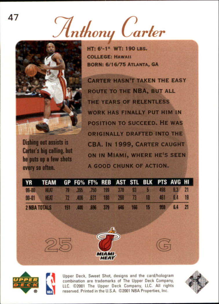 2001/2002 Sweet Shot (Upper Deck) Basketball - Picture 91 of 177