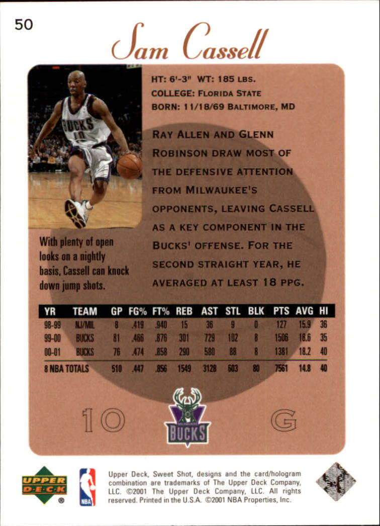 2001/2002 Sweet Shot (Upper Deck) Basketball - Picture 85 of 177
