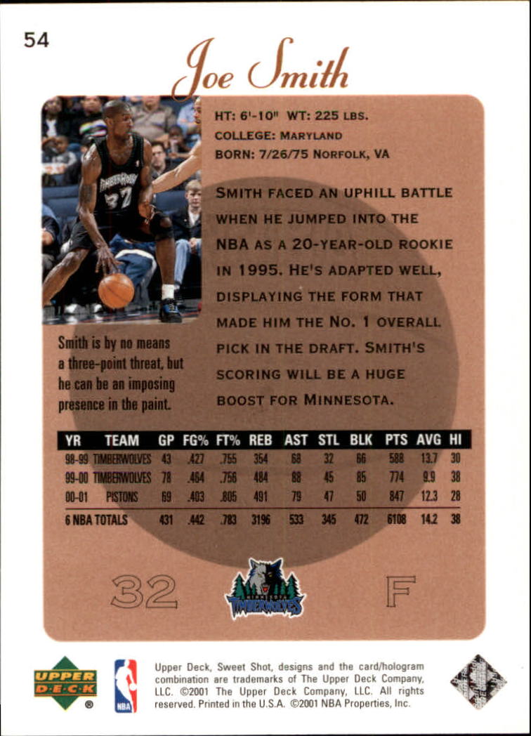2001/2002 Sweet Shot (Upper Deck) Basketball - Picture 79 of 177