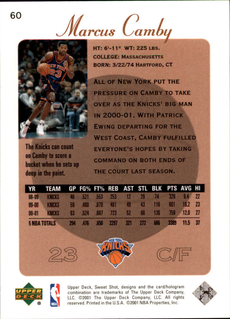 2001/2002 Sweet Shot (Upper Deck) Basketball - Picture 69 of 177