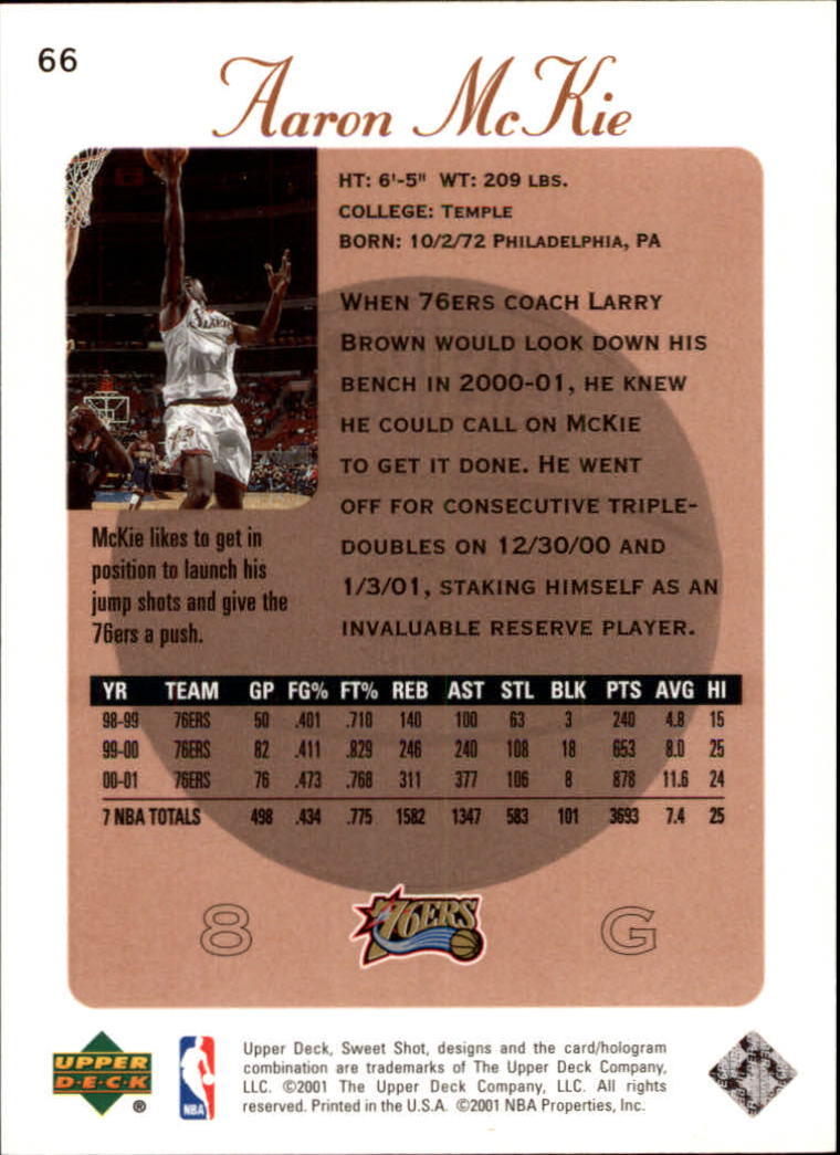 2001/2002 Sweet Shot (Upper Deck) Basketball - Picture 61 of 177