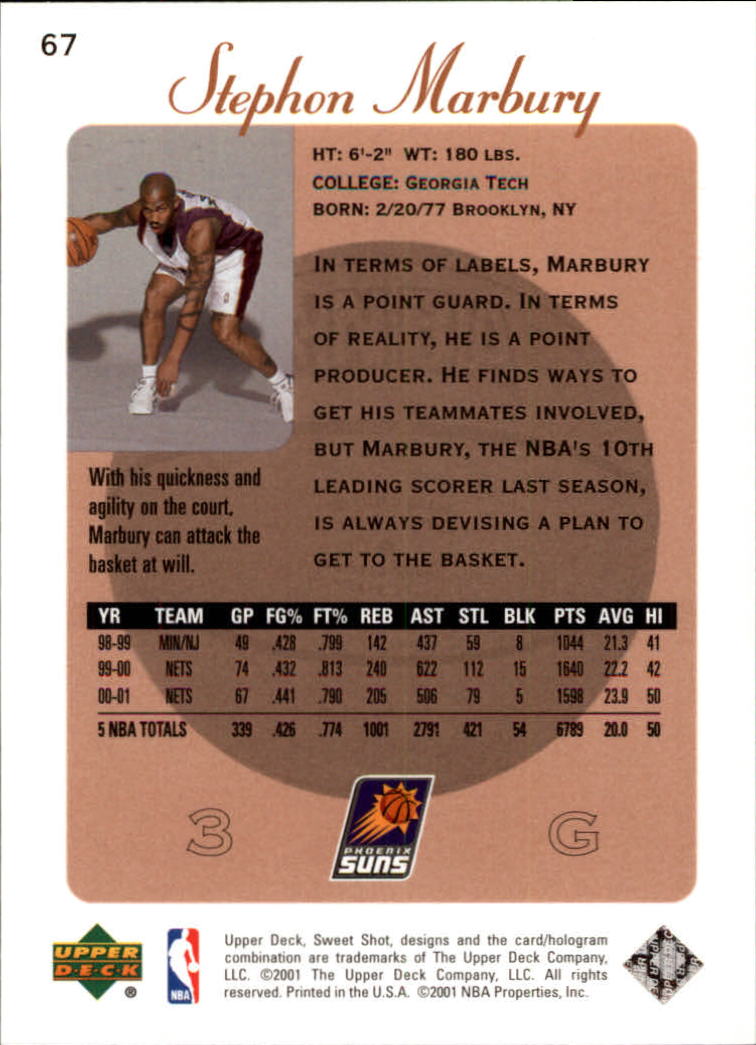 2001/2002 Sweet Shot (Upper Deck) Basketball - Picture 59 of 177