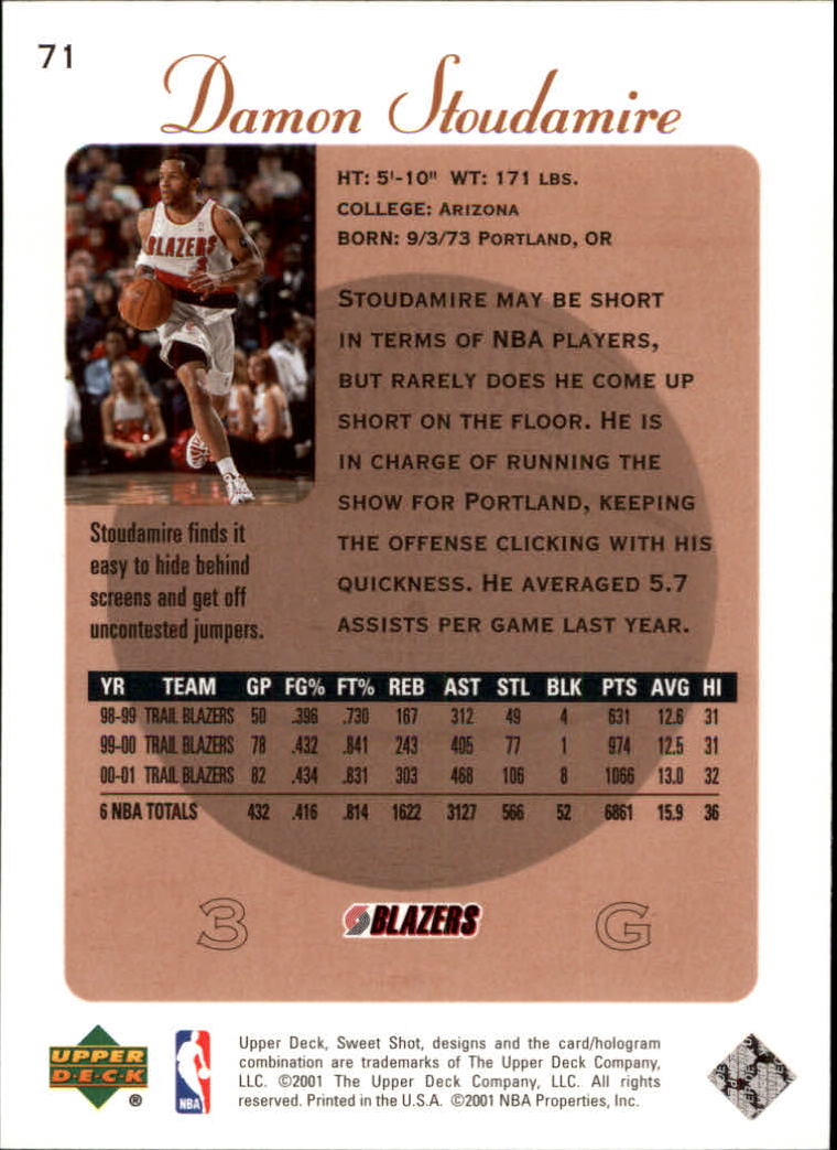 2001/2002 Sweet Shot (Upper Deck) Basketball - Picture 53 of 177