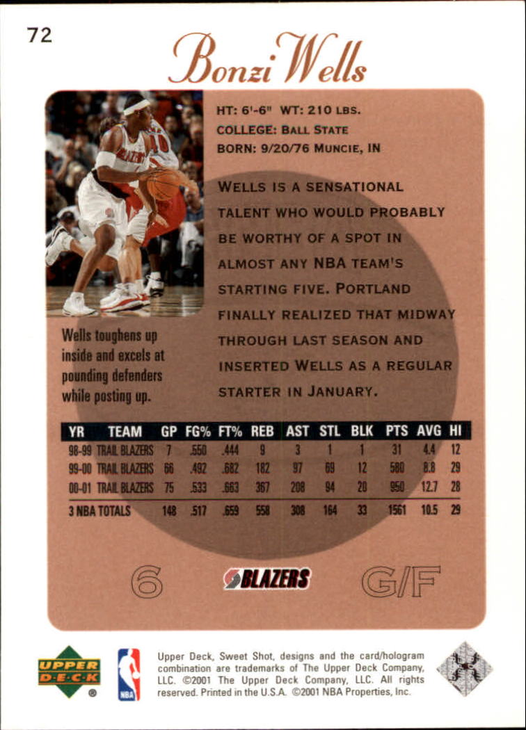 2001/2002 Sweet Shot (Upper Deck) Basketball - Picture 51 of 177