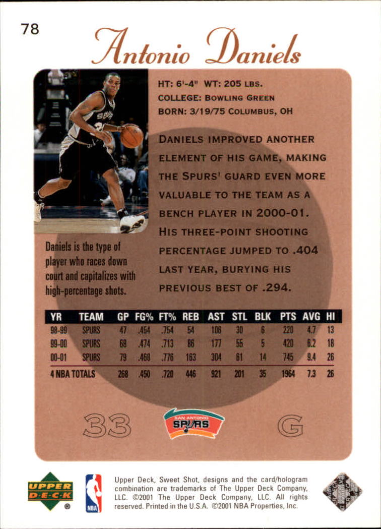 2001/2002 Sweet Shot (Upper Deck) Basketball - Picture 47 of 177