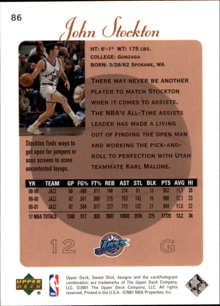 2001/2002 Sweet Shot (Upper Deck) Basketball - Picture 39 of 177