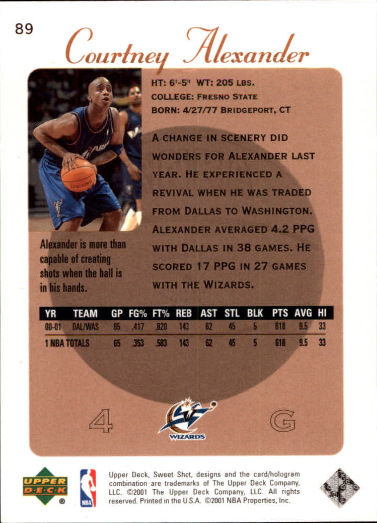 2001/2002 Sweet Shot (Upper Deck) Basketball - Picture 35 of 177