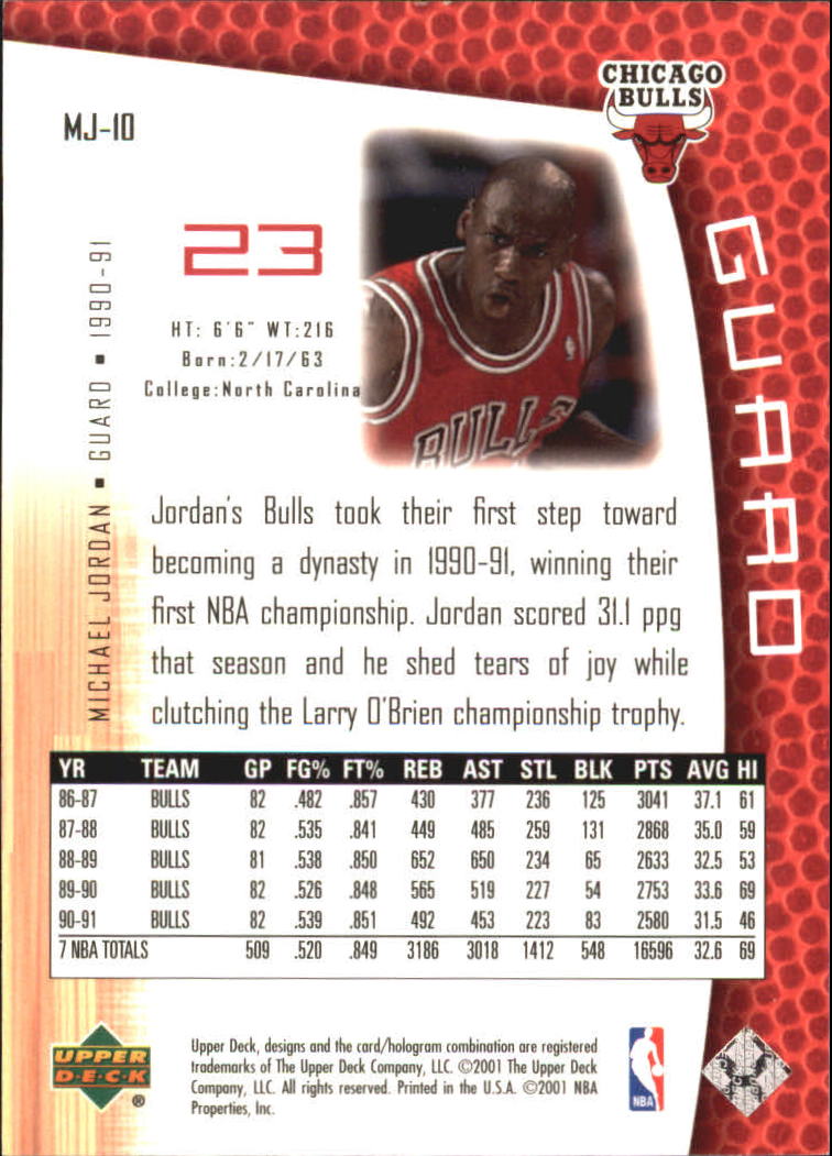 2001/2002 Upper Deck baloncesto parte 2 MJ's tarjetas traseras - Imagen 13 de 147