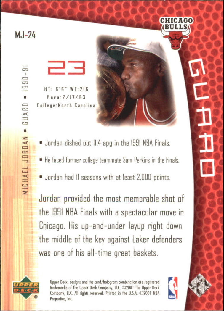 2001/2002 Upper Deck baloncesto parte 2 MJ's tarjetas traseras - Imagen 41 de 147