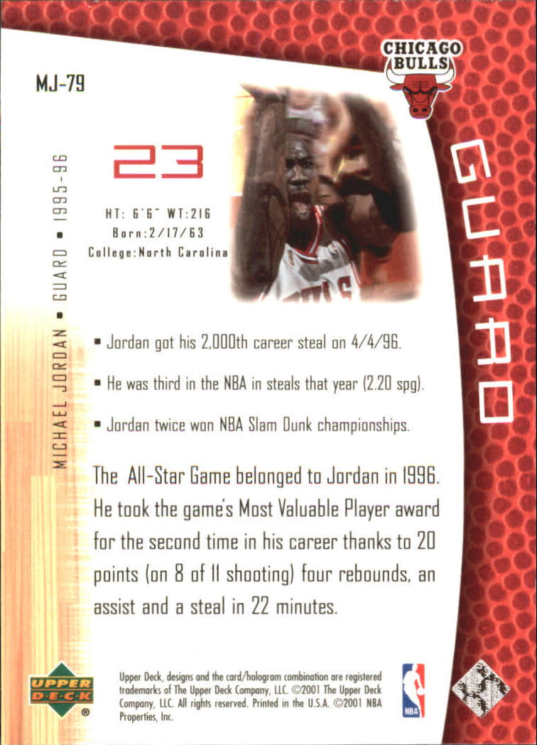 2001/2002 Upper Deck baloncesto parte 2 MJ's tarjetas traseras - Imagen 131 de 147