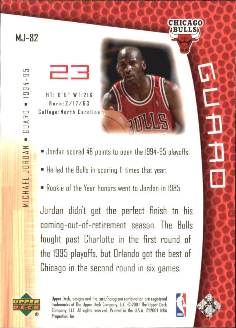 2001/2002 Upper Deck baloncesto parte 2 MJ's tarjetas traseras - Imagen 137 de 147
