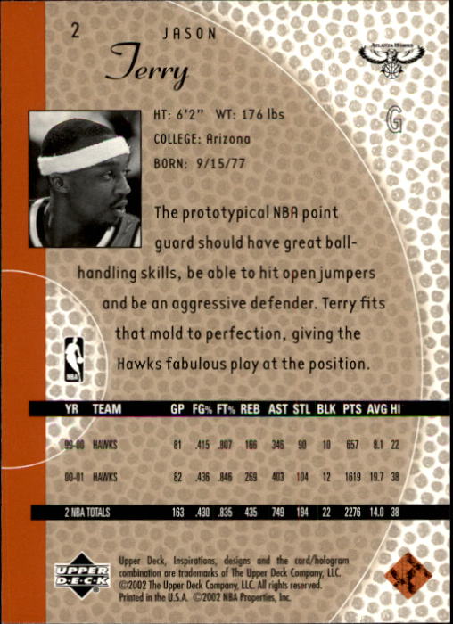 2001/2002 Inspirations (Upper Deck) Basketball - Picture 5 of 265