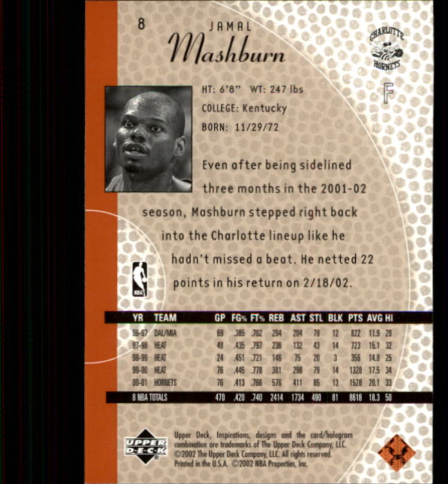 2001/2002 Inspirations (Upper Deck) Basketball - Picture 17 of 265