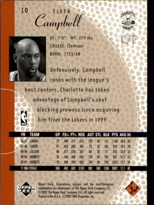 2001/2002 Inspirations (Upper Deck) Basketball - Picture 21 of 265