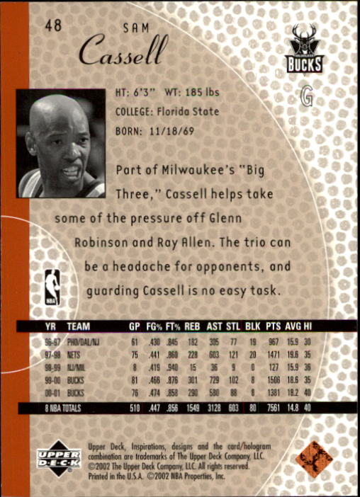 2001/2002 Inspirations (Upper Deck) Basketball - Picture 97 of 265