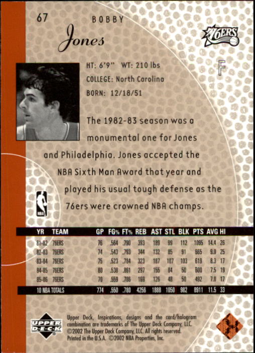 2001/2002 Inspirations (Upper Deck) Basketball - Picture 133 of 265