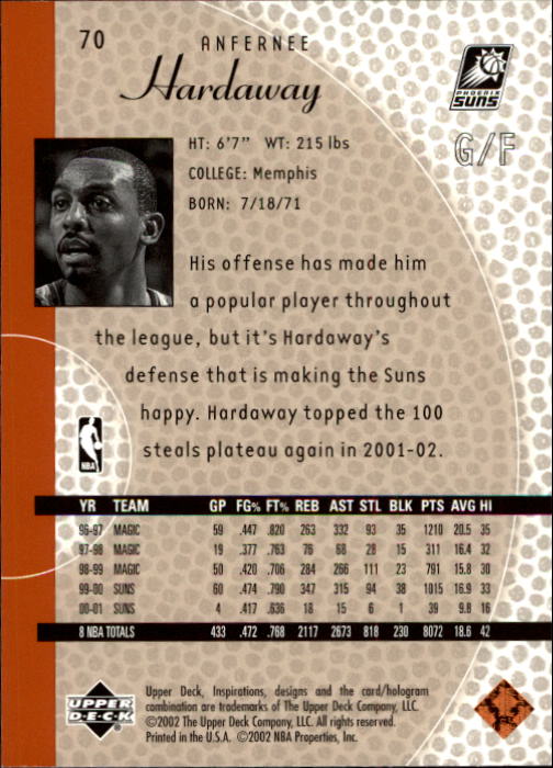 2001/2002 Inspirations (Upper Deck) Basketball - Picture 139 of 265