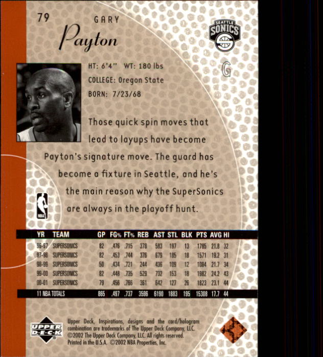2001/2002 Inspirations (Upper Deck) Basketball - Picture 157 of 265