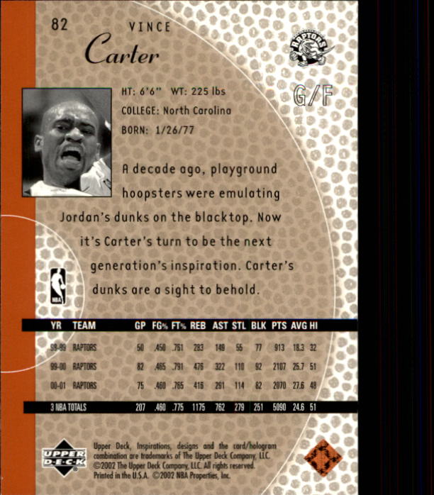 2001/2002 Inspirations (Upper Deck) Basketball - Picture 163 of 265