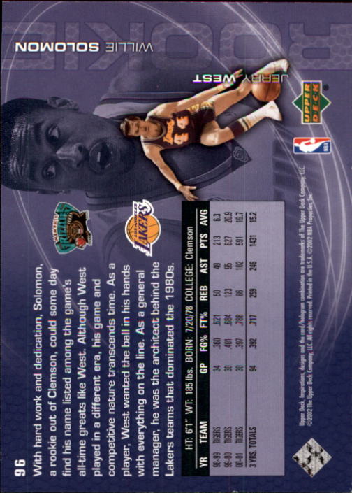2001/2002 Inspirations (Upper Deck) Basketball - Picture 185 of 265