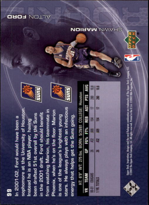 2001/2002 Inspirations (Upper Deck) Basketball - Picture 191 of 265