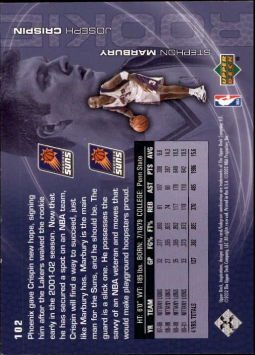2001/2002 Inspirations (Upper Deck) Basketball - Picture 197 of 265