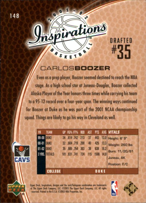 2001/2002 Inspirations (Upper Deck) Basketball - Picture 213 of 265