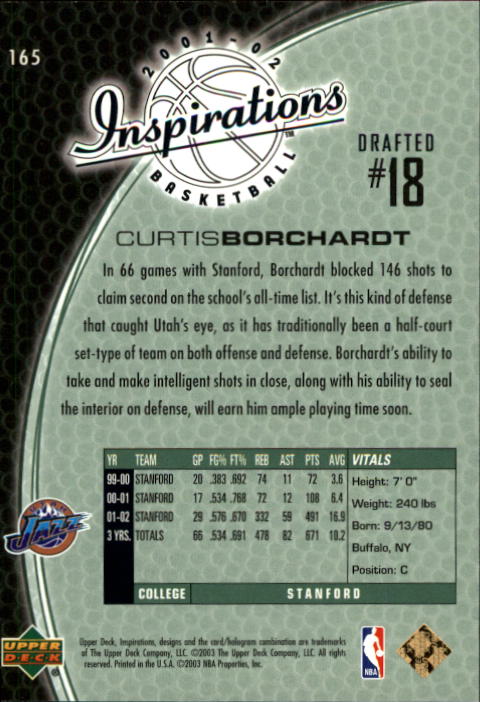 2001/2002 Inspirations (Upper Deck) Basketball - Picture 241 of 265