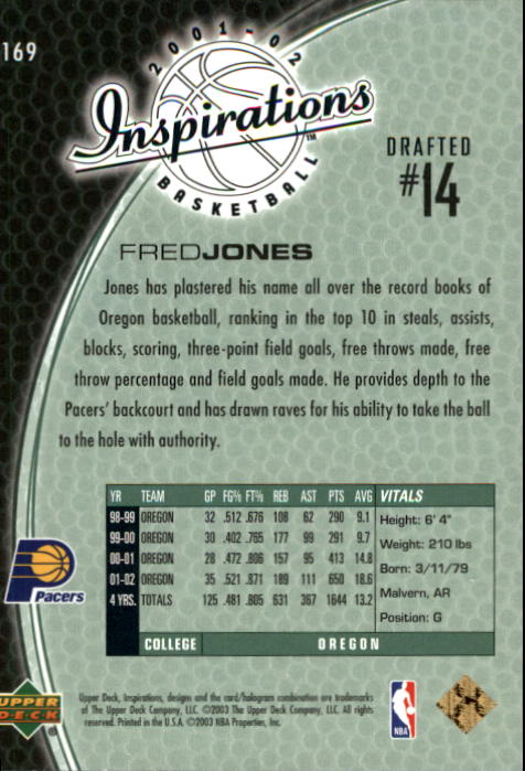 2001/2002 Inspirations (Upper Deck) Basketball - Picture 247 of 265