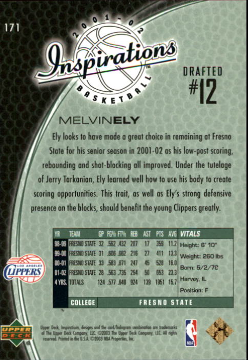 2001/2002 Inspirations (Upper Deck) Basketball - Picture 251 of 265