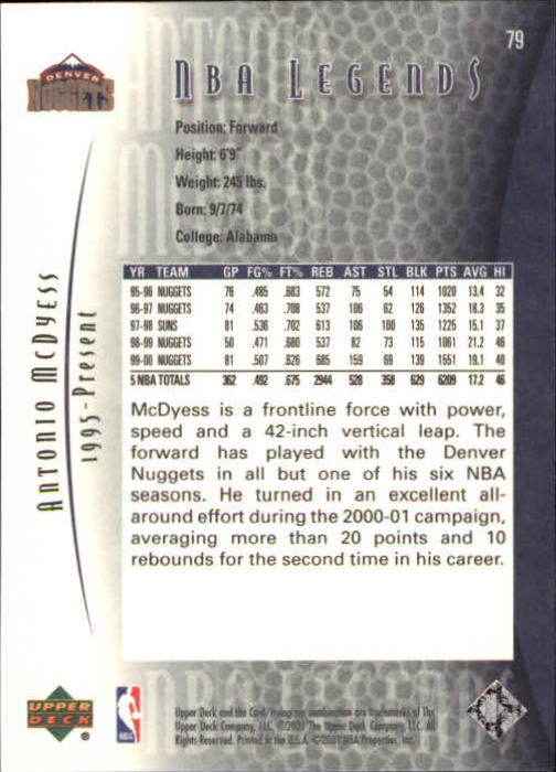 2001/2002 Legends (Upper Deck) Basketball - Picture 129 of 198