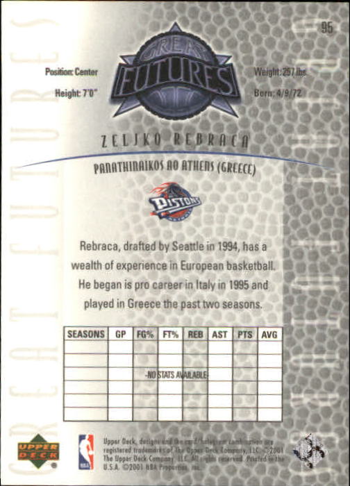 2001/2002 Legends (Upper Deck) Basketball - Picture 155 of 198
