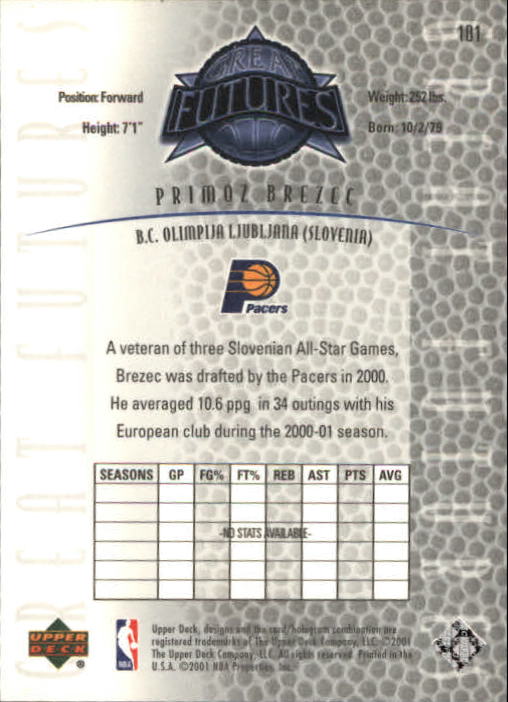 2001/2002 Legends (Upper Deck) Basketball - Picture 165 of 198