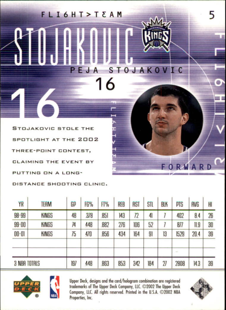 2001/2002 Flight Team (Upper Deck) Basketball - Picture 11 of 246