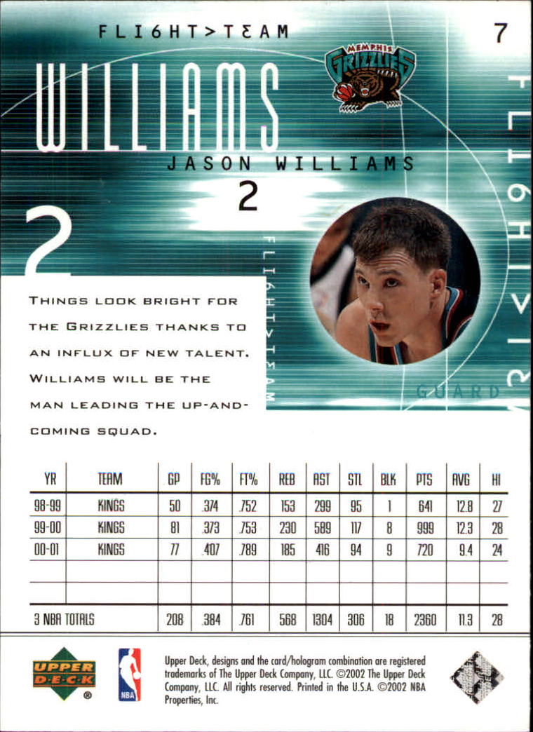 2001/2002 Flight Team (Upper Deck) Basketball - Picture 15 of 246