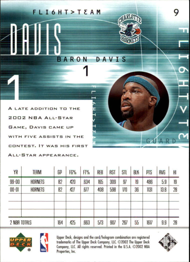 2001/2002 Flight Team (Upper Deck) Basketball - Picture 19 of 246