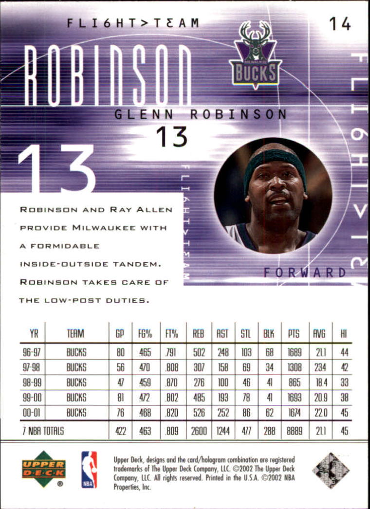 2001/2002 Flight Team (Upper Deck) Basketball - Picture 29 of 246
