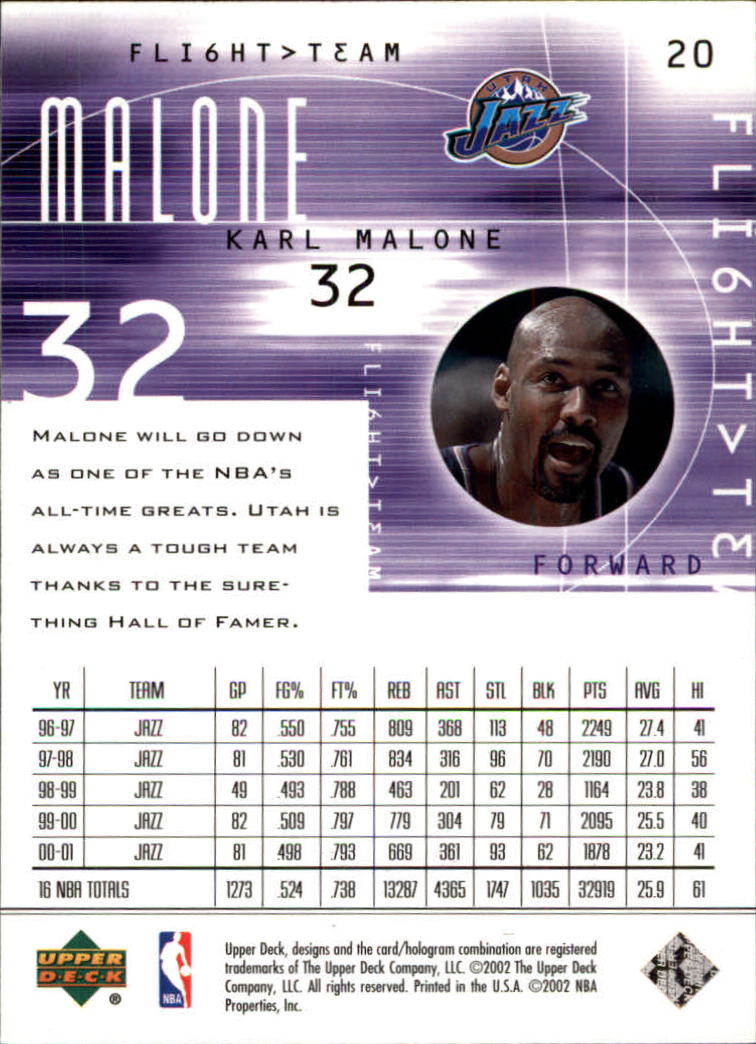 2001/2002 Flight Team (Upper Deck) Basketball - Picture 41 of 246