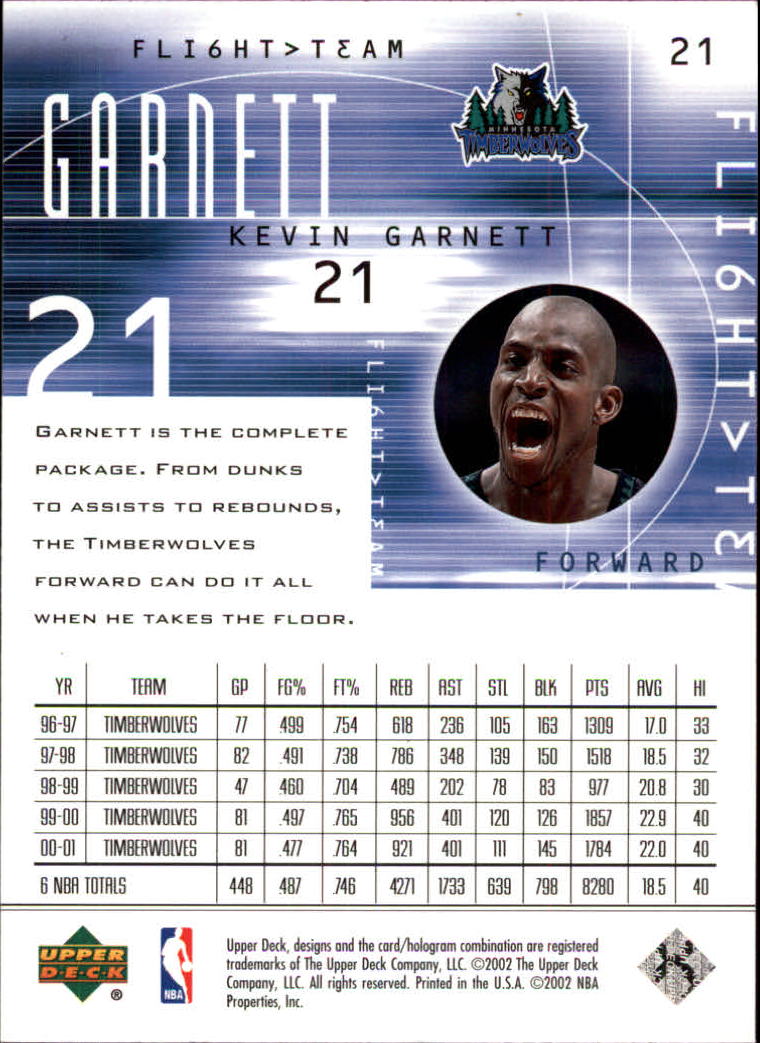2001/2002 Flight Team (Upper Deck) Basketball - Picture 43 of 246