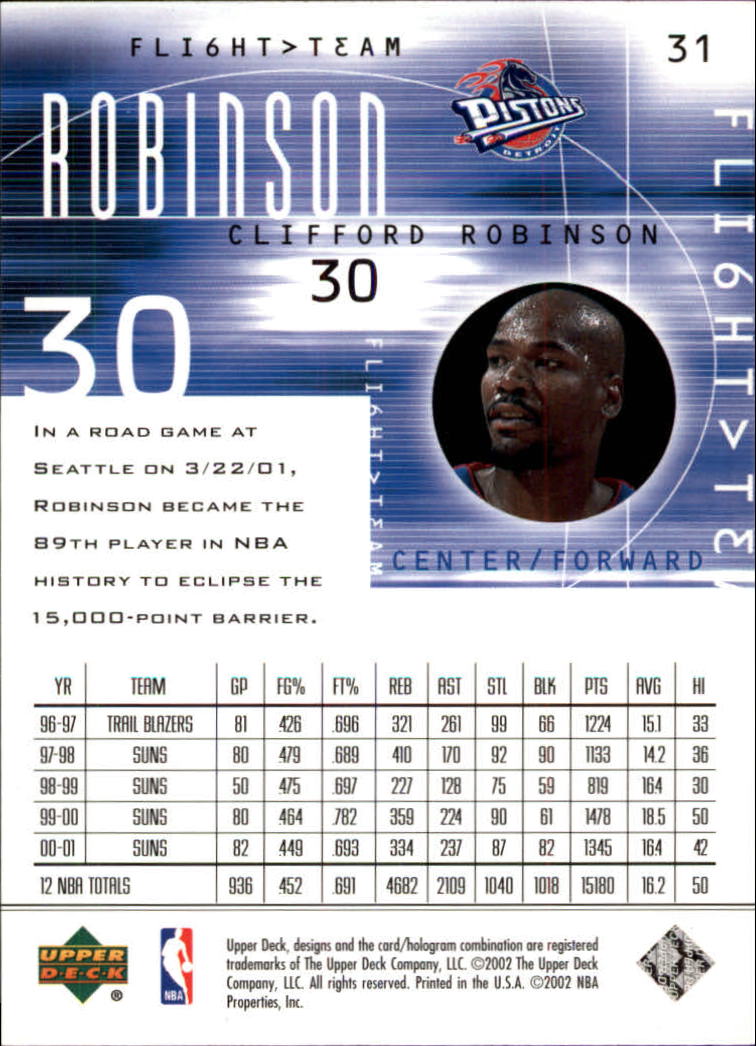 2001/2002 Flight Team (Upper Deck) Basketball - Picture 63 of 246