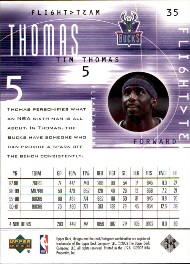 2001/2002 Flight Team (Upper Deck) Basketball - Picture 69 of 246