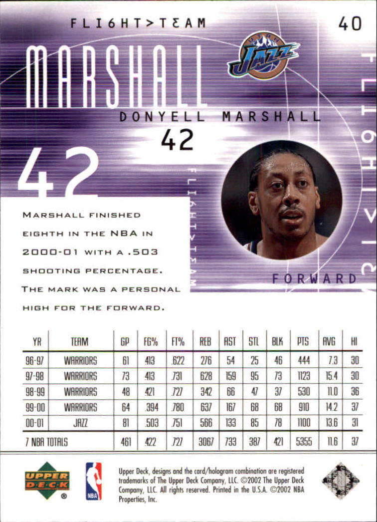 2001/2002 Flight Team (Upper Deck) Basketball - Picture 79 of 246
