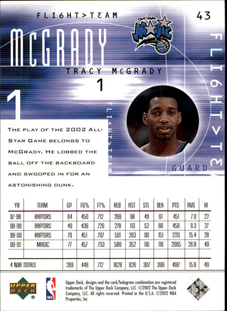 2001/2002 Flight Team (Upper Deck) Basketball - Picture 85 of 246