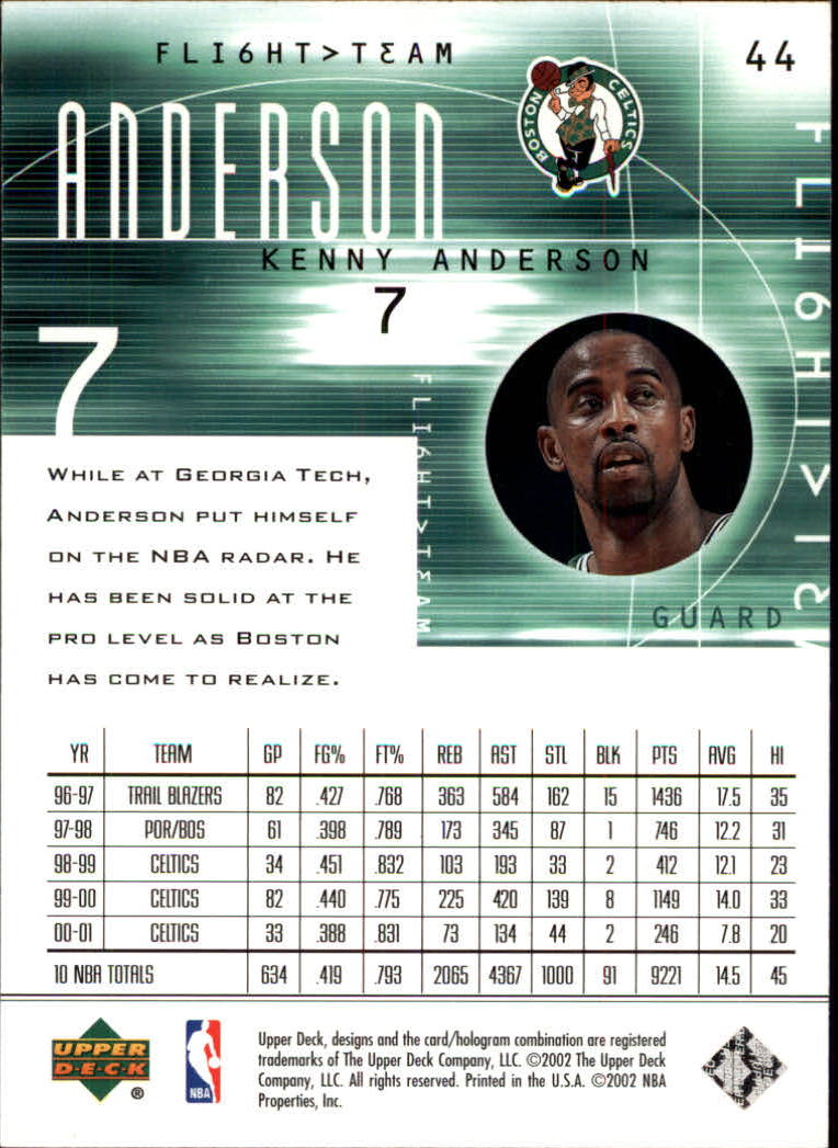 2001/2002 Flight Team (Upper Deck) Basketball - Picture 87 of 246