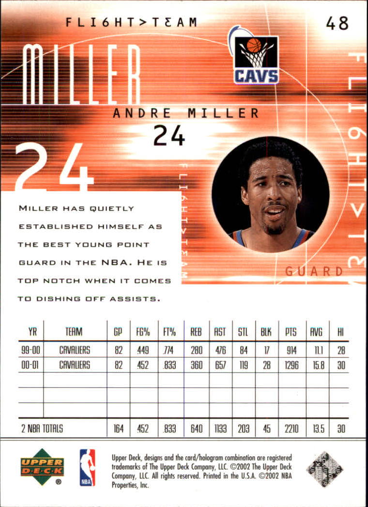 2001/2002 Flight Team (Upper Deck) Basketball - Picture 95 of 246