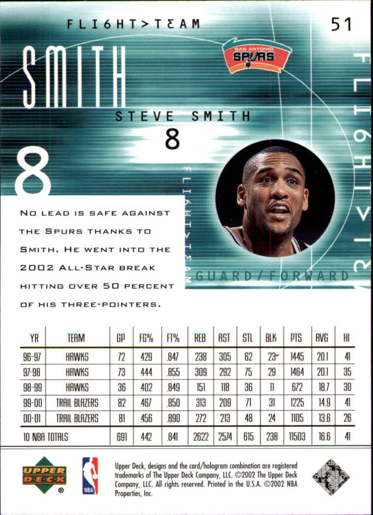 2001/2002 Flight Team (Upper Deck) Basketball - Picture 101 of 246
